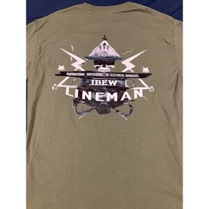 IBEW T-Shirt Mens Medium International Brotherhood Of Electrical Workers Linemen